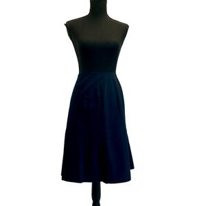 Talbots navy blue A-line Italian wool skirt Sz 10